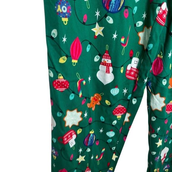 Holiday Lane Pajama Pants Men's Small Green Christmas Gingerbread Holiday NWT - Picture 4 of 9